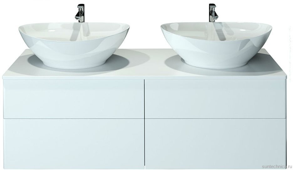 Тумба под раковину Orange Otto 130 белый глянец