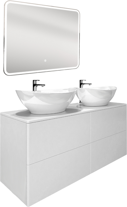 Тумба под раковину Orange Otto 130 белый глянец