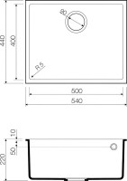 Комплект Мойка Omoikiri Bosen 54-U-BL черная + Измельчитель Nagare 1000