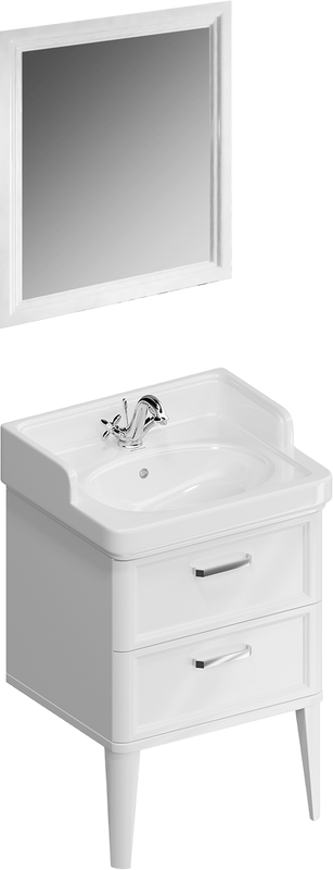 Мебель для ванной комнаты KERAMA MARAZZI Pompei N 60 белая, с 2 ящиками