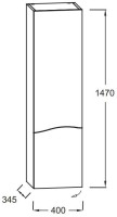Шкаф пенал для ванной Jacob Delafon Sherwood EB1836LRU-P6 L натуральный дуб