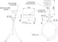 Смеситель на борт ванны Remer Dream D07UF