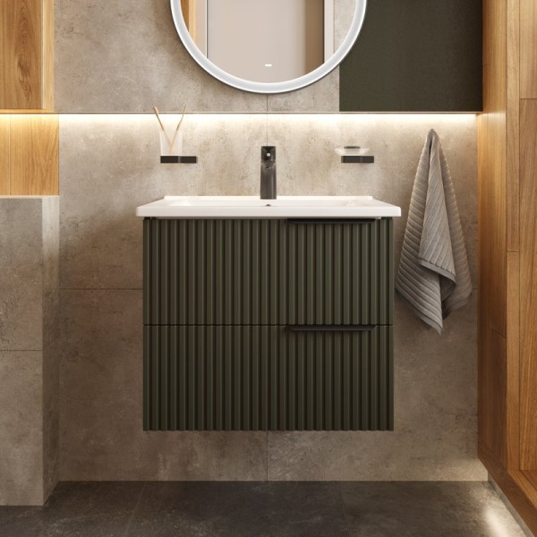 Тумба с раковиной STWORKI Хаммель 65 грин софт