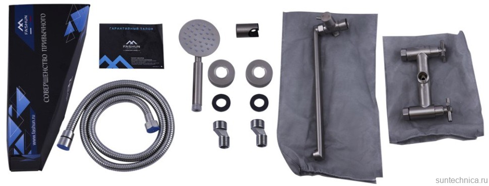 Смеситель с длинным изливом для ванны Fashun A52228 сатин