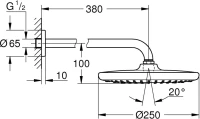 Верхний душ Grohe Tempesta 250 26663000
