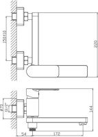 Смеситель для ванны с душем Haiba HB60617