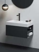 Тумба под раковину без столешницы Ravak Lite SD 80 R матовая черная