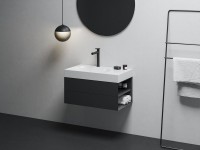 Тумба под раковину без столешницы Ravak Lite SD 80 R матовая черная