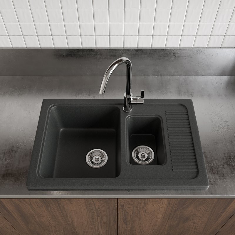 Мойка кухонная Domaci Парма 77-49-225 антрацит