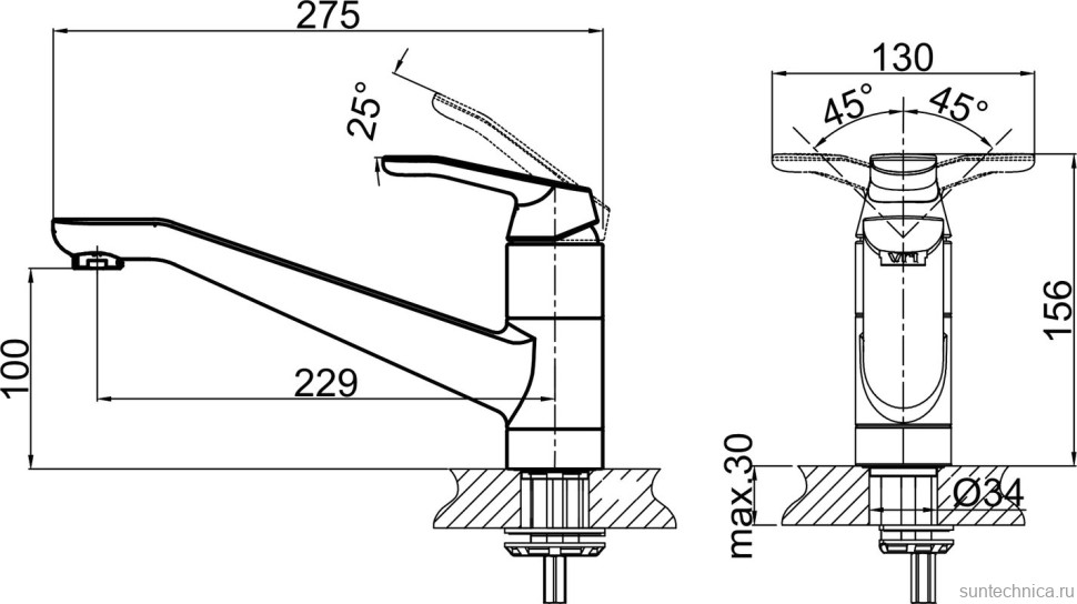 Комплект Мойка D&K DKS415004 сатин + Смеситель Rialto