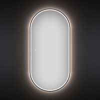 Зеркало Wellsee 7 Rays’ Spectrum 60х120 с фронтальной подсветкой, черное матовое