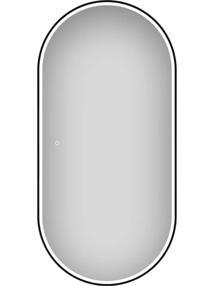 Зеркало Wellsee 7 Rays’ Spectrum 60х120 с фронтальной подсветкой, черное матовое