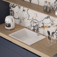 Мойка кухонная Domaci Палермо PR-650-001 белая Мойка кухонная Domaci Палермо PR-650-001 белая