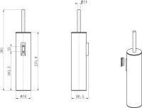 Ершик Wonzon & Woghand WW-V4601-GM темный графит Ершик Wonzon & Woghand WW-V4601-GM темный графит