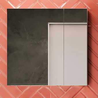 Зеркало-шкаф STWORKI Копенгаген 80 белое, навесное, прямоугольное, в современном стиле