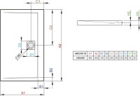 Поддон для душа Radaway Argos D 90x140 с сифоном