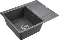 Комплект Мойка Paulmark Flugen 50-650 PM216550-DG графит + Измельчитель Bone Crusher BC 910-AS