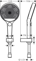 Душевой гарнитур Hansgrohe Rainfinity 26851700 матовый белый Душевой гарнитур Hansgrohe Rainfinity 26851700 матовый белый