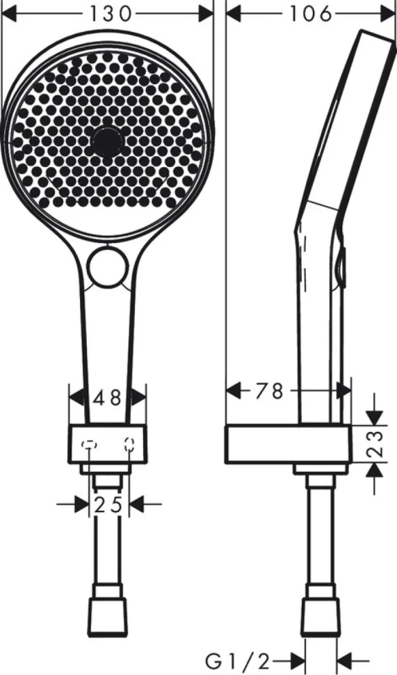 Душевой гарнитур Hansgrohe Rainfinity 26851700 матовый белый