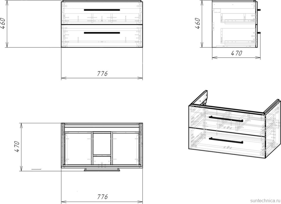 Мебель для ванной комнаты Cersanit Lara 80 белая