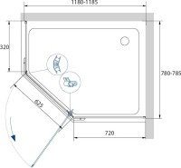 Душевой уголок RGW Passage PA-091 120х80, профиль хром, стекло прозрачное