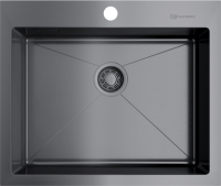 Комплект Мойка Omoikiri Akisame 59-GM 4973096 вороненая сталь + Измельчитель Nagare slim 1250