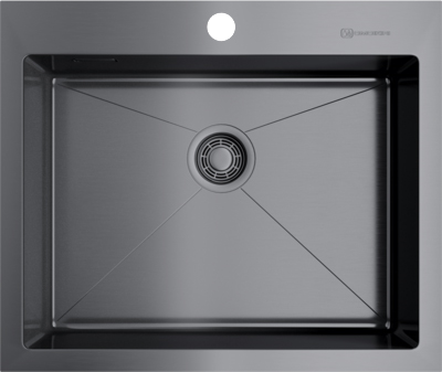Комплект Мойка Omoikiri Akisame 59-GM 4973096 вороненая сталь + Измельчитель Nagare slim 1250