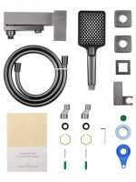 Смеситель для ванны с душем Wonzon & Woghand Cube WW-88639016-BGM темный графит Смеситель для ванны с душем Wonzon & Woghand Cube WW-88639016-BGM темный графит