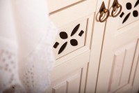 Мебель для ванной комнаты Бриклаер Кантри 60 бежевый дуб, угловая