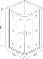 Душевой уголок Good Door Neo R-100-С-CH 100x100 см