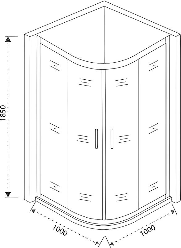 Душевой уголок Good Door Neo R-100-С-CH 100x100 см