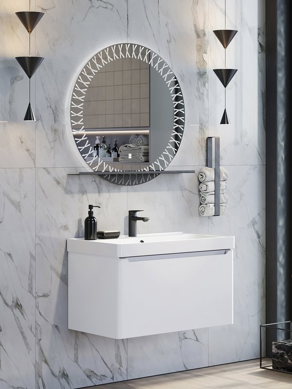 Мебель для ванной комнаты Comforty Арзамас 80-1 подвесная, матовая белая