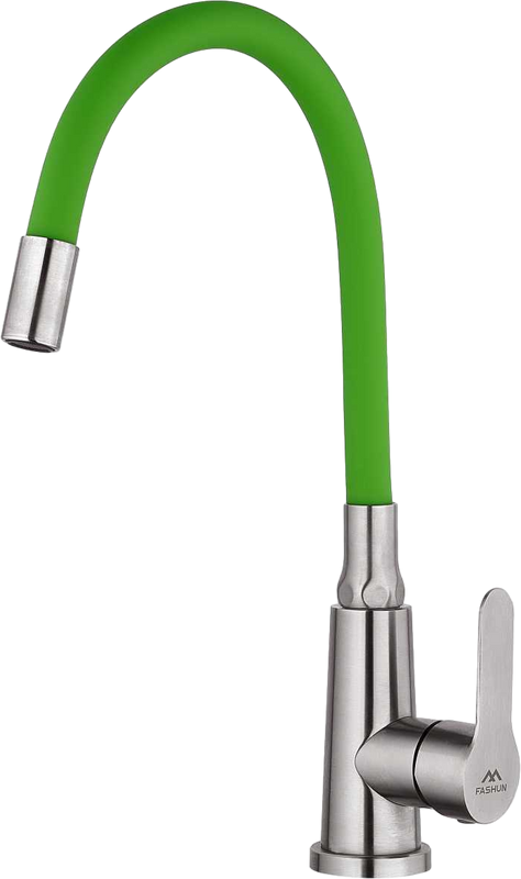 Смеситель для кухни Fashun A54301-6 сатин, зеленый