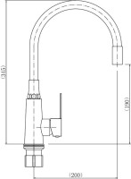 Смеситель для кухни Fashun A54301-6 сатин, зеленый