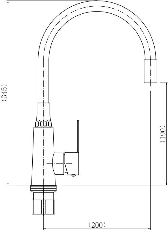 Смеситель для кухни Fashun A54301-6 сатин, зеленый