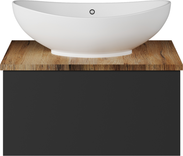 Тумба под раковину Misty Ива 60 графит, каштан