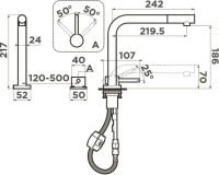Смеситель для кухни Omoikiri Nara-S GB 4994371 графит