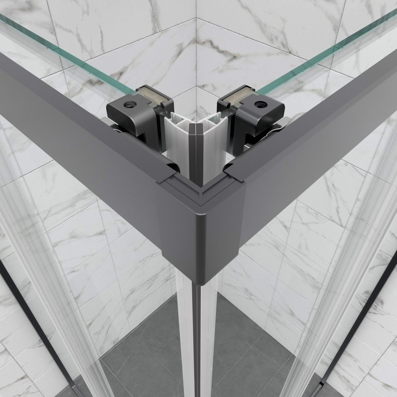 Душевой уголок Triton Фикс Графит Щ0000077407 80х80 см с поддоном