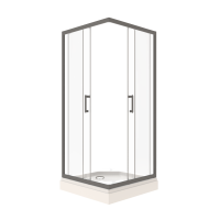 Душевой уголок Triton Фикс Графит Щ0000077407 80х80 см с поддоном
