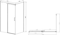 Душевой уголок Vincea Dice VSR-4D1012CL 120х100 см, профиль хром