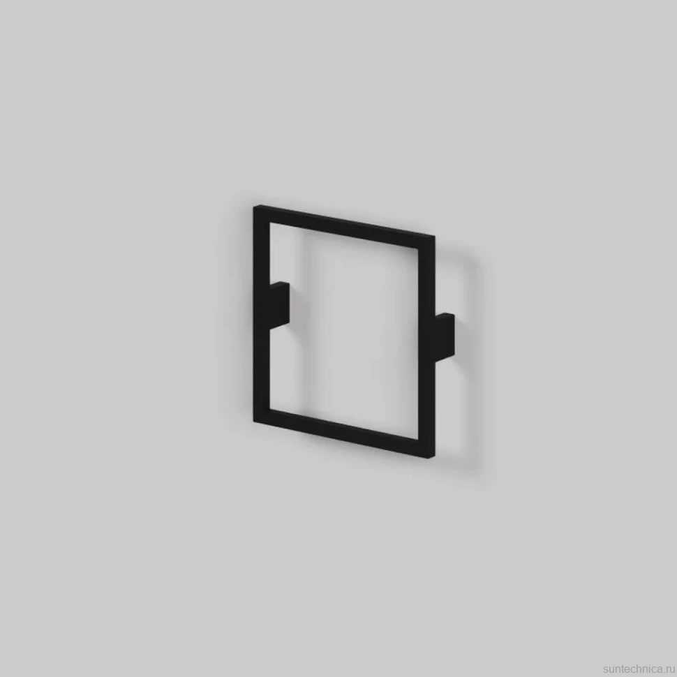 Тумба с раковиной La Fenice Cubo 100 подвесная, cappuccino, ручка черная, раковина Cubo 100