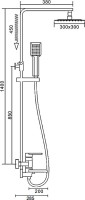Душевая стойка Frap F2415-2