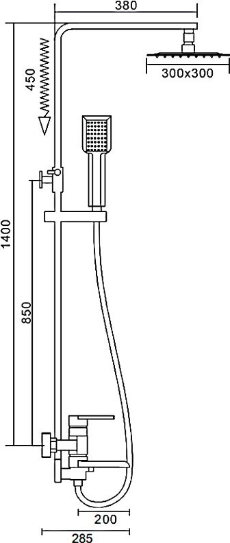 Душевая стойка Frap F2415-2