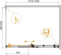 Душевой уголок Cezares Stylus Soft AH 1 160/90 C Cr