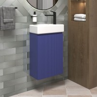 Тумба с раковиной Wellsee WC Area 221804000 40 см, цвет матовый синий