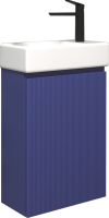 Тумба с раковиной Wellsee WC Area 221804000 40 см, цвет матовый синий