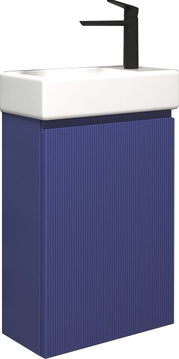 Тумба с раковиной Wellsee WC Area 221804000 40 см, цвет матовый синий