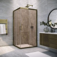 Душевой уголок Vegas Glass ZA Tur Novo h1900 110 05 05 профиль бронза, стекло бронза