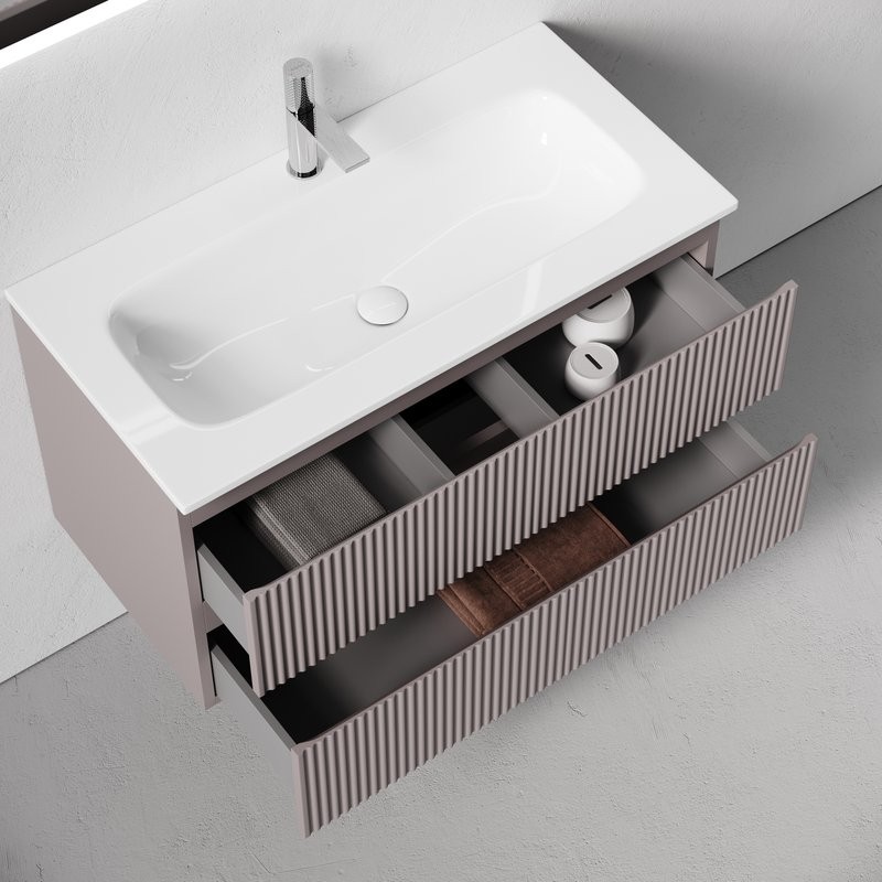 Тумба под раковину Sancos подвесная Snob R 90 Doha Soft SNR90SM