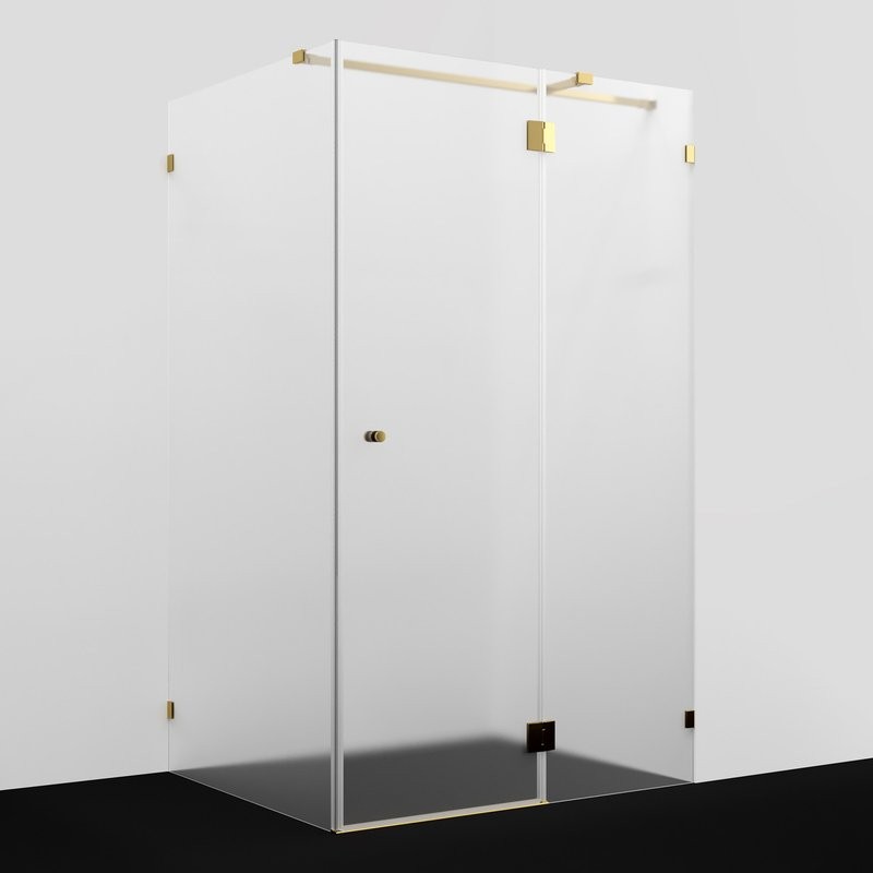 Душевой уголок Wasserkraft Ems 76H10R-MG 120х100 см, стекло матовое, фурнитура золото